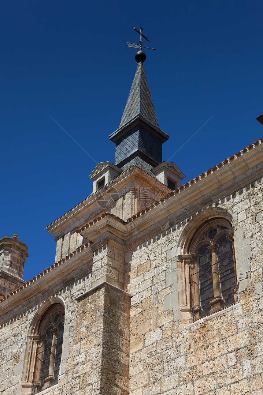 圣佩德罗 莱玛 布尔戈斯 卡斯蒂利亚和里昂的合校教会城市旅行历史教堂石头历史性晴天宗教旅游大学图片