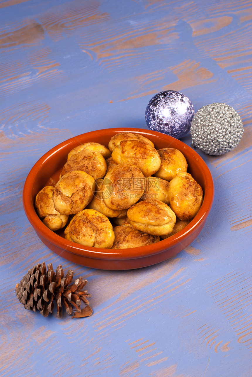 希腊圣诞饼干蜂蜜肉桂季节性甜点美食糕点图片