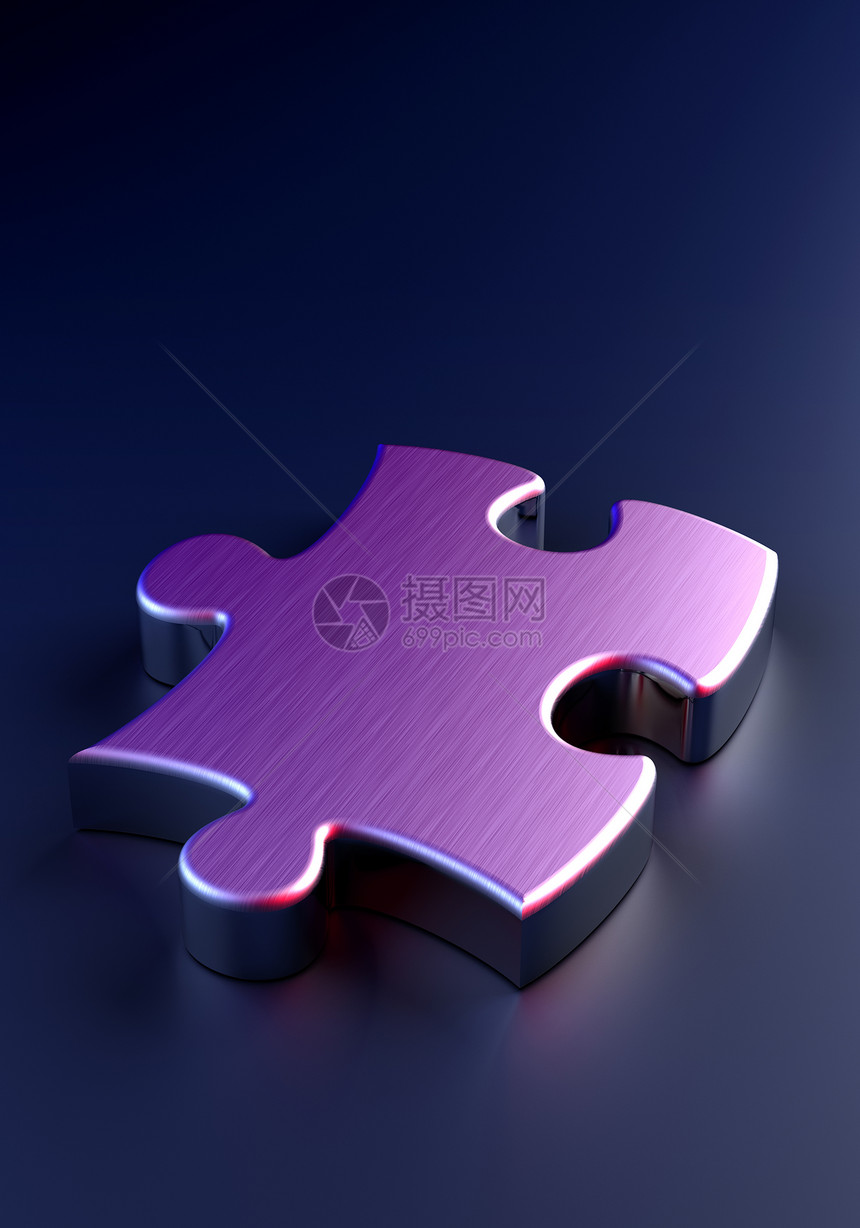 金属谜题图像对象视图玩具低角度反射拉丝数字商业形状图片