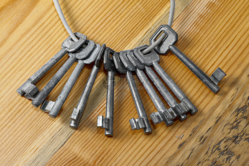 密钥键金属看门人桌子安全钥匙链案件图片