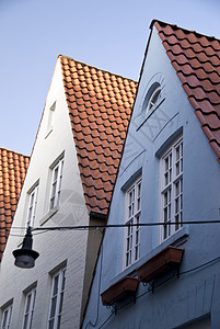 德国不来梅城市景观街道哑铃山墙房屋高清图片