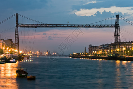 比兹凯亚Vizcaya桥 葡萄牙 西班牙比兹卡亚金属日落国家牙语城市神经元背景