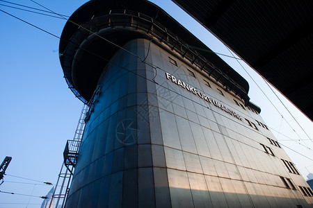 法兰克福主要车站控制塔高清图片