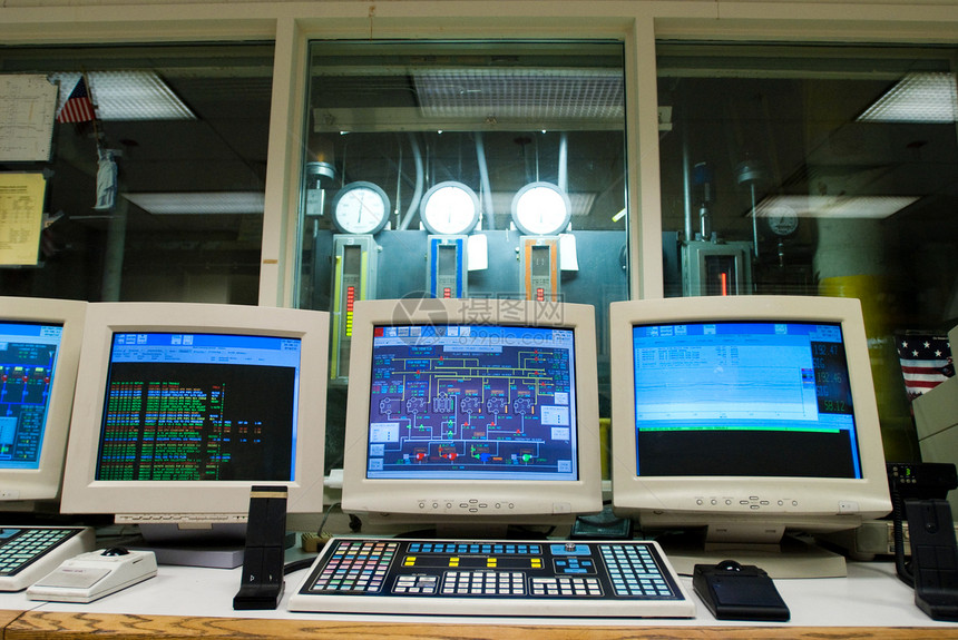 控制台电气设施环境屏幕按钮电脑安全蒸汽工程操作员图片