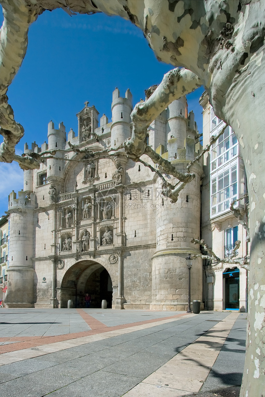 西班牙布尔戈斯市Santa Maria的拱门图片