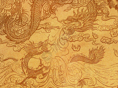 纸张纹理 回收纸上的中国龙艺术背景图片