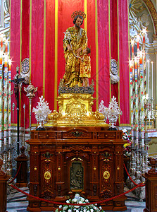 圣约瑟夫信仰庆典宗教雕塑背景图片