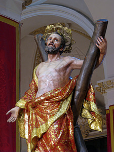 圣安德鲁教会雕塑信仰雕像庆典宗教烈士背景图片