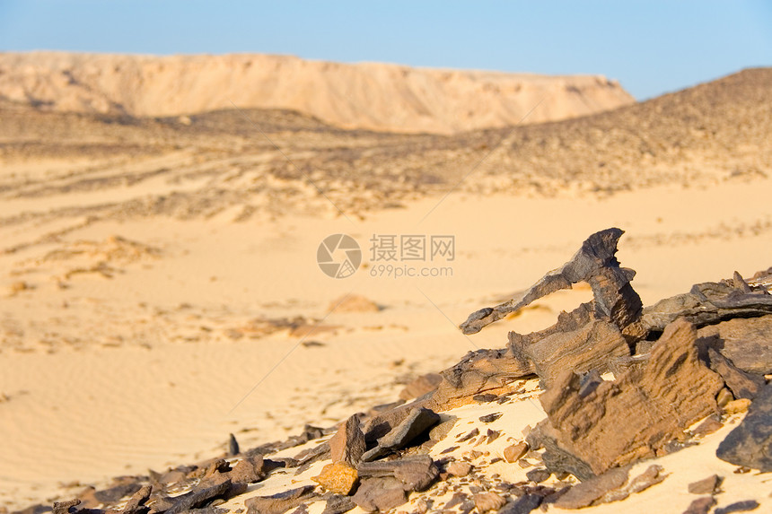 埃及黑沙漠岩石石头干旱火山山脉沙漠图片