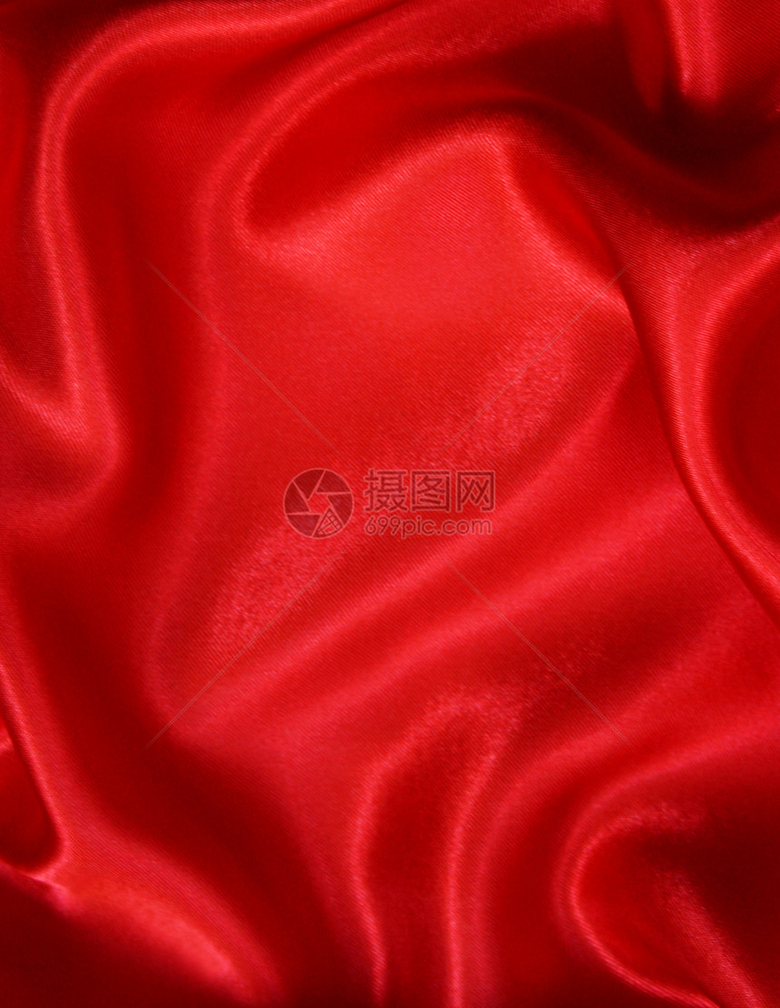 平滑的红丝绸背景胭脂奢华材料投标织物海浪窗帘柔软度热情纺织品图片