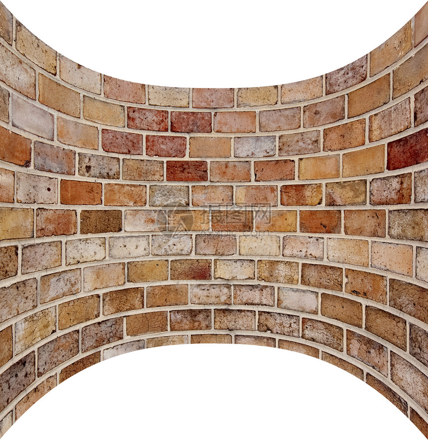 砖砖墙积木围墙弯曲材料砌体结构石工圆形图片