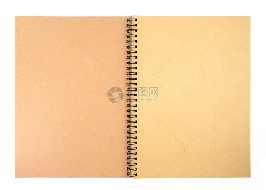 回收笔记本记事本棕色纹理效果背景环境空白材料螺旋办公室图片