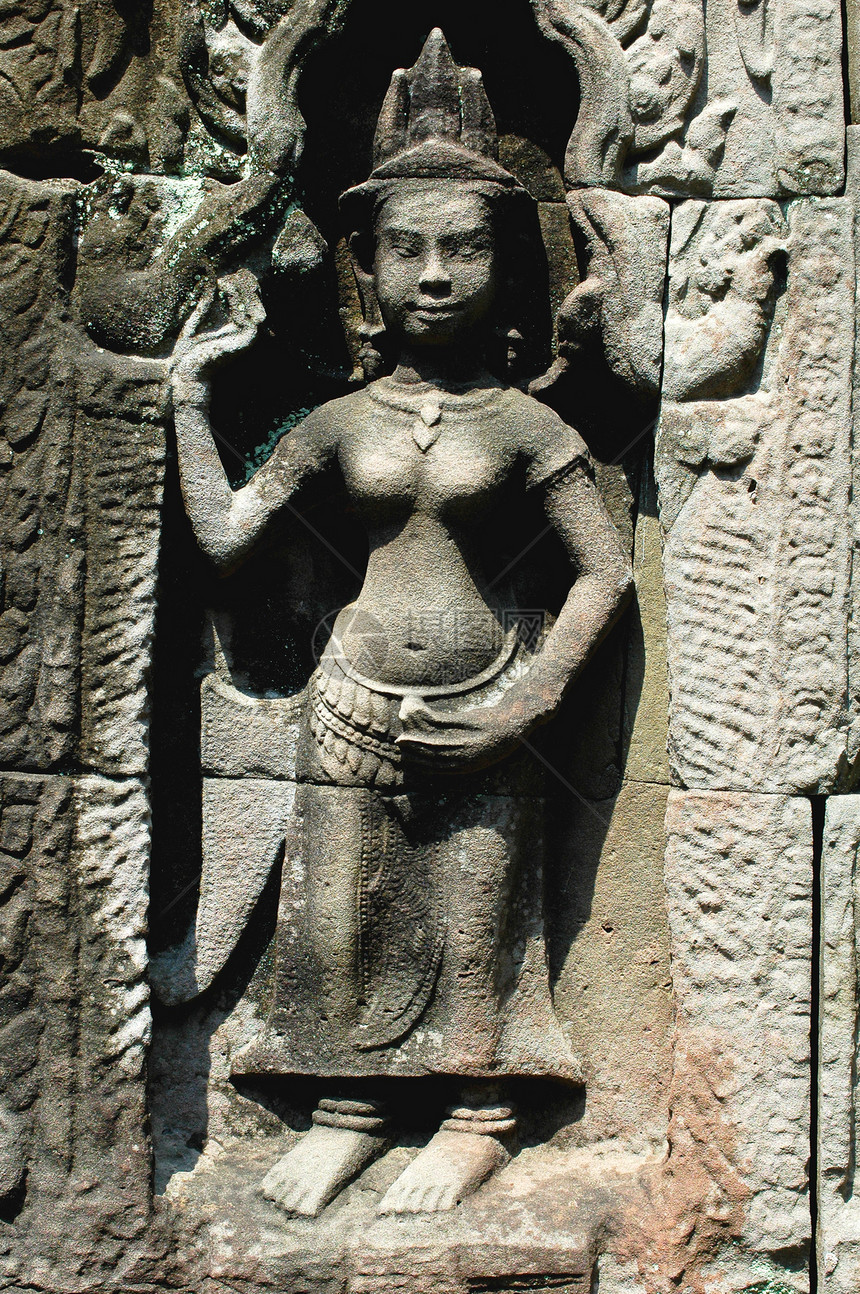 柬埔寨吴哥废墟石头建筑学岩石高棉语雕像寺庙艺术历史性历史图片