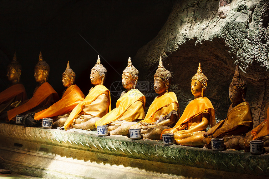 泰国佛像雕像石像历史性佛教徒旅游寺庙艺术金子地标文化祷告旅行图片
