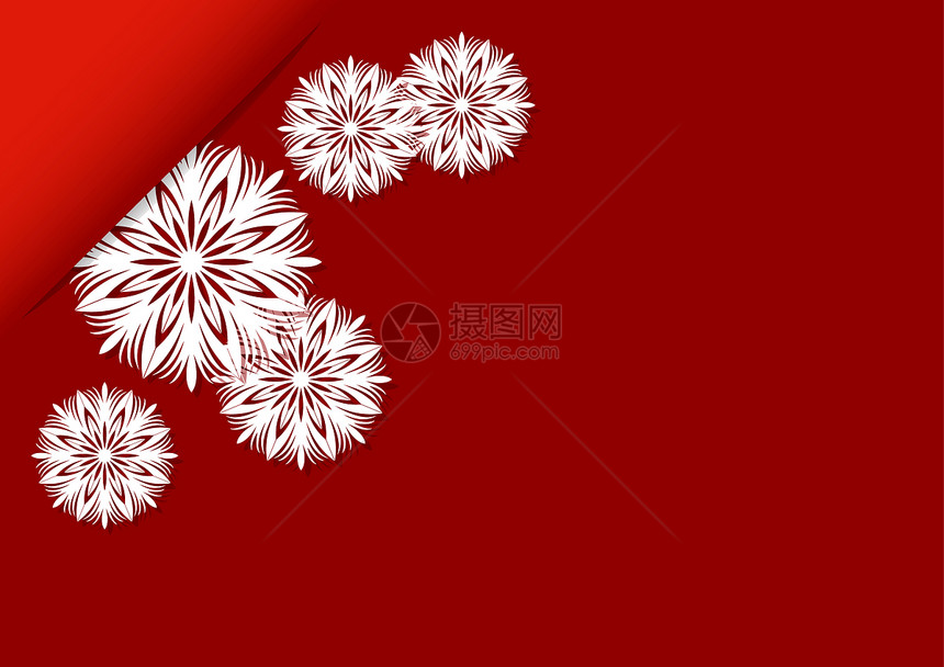 贺卡卡新年季节雪花庆典玩具幸福框架传统胜利云杉图片