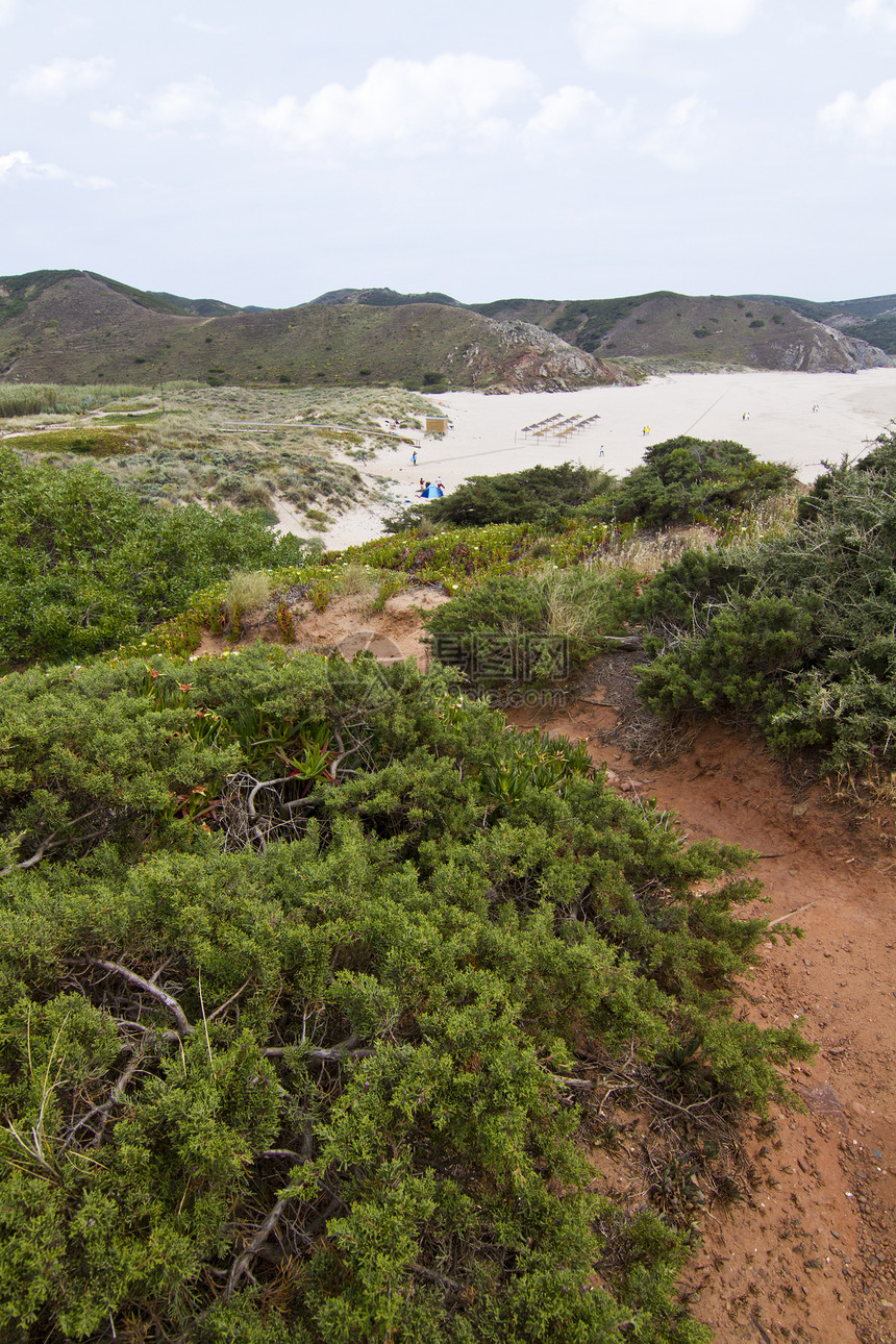美丽的萨格雷斯海岸线晴天海岸旅游旅行波浪蓝色多云白色沙丘假期图片
