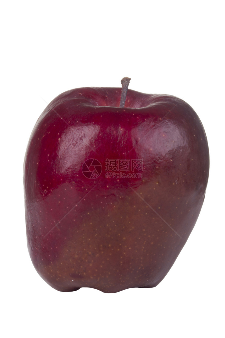 正在衰落的红美味苹果剪裁食物老化棕色甜点水果产品小吃腐烂红色图片