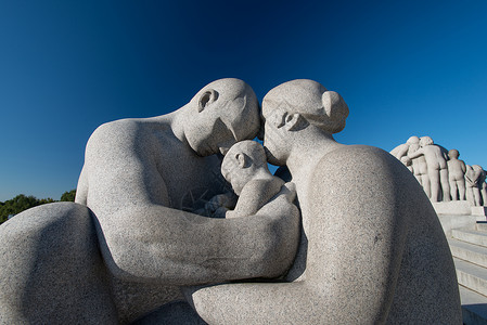 维热兰公园雕像家庭高清图片