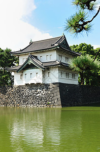 东京皇宫护城河皇帝花园文化历史贵族城堡城市公园建筑高清图片