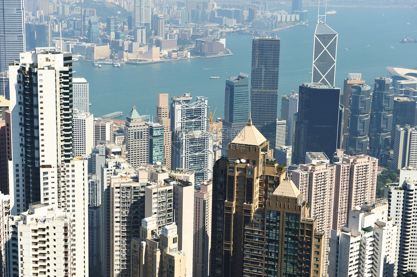 香港市风景景观天空摩天大楼市中心城市建筑学街道商业场景旅行图片