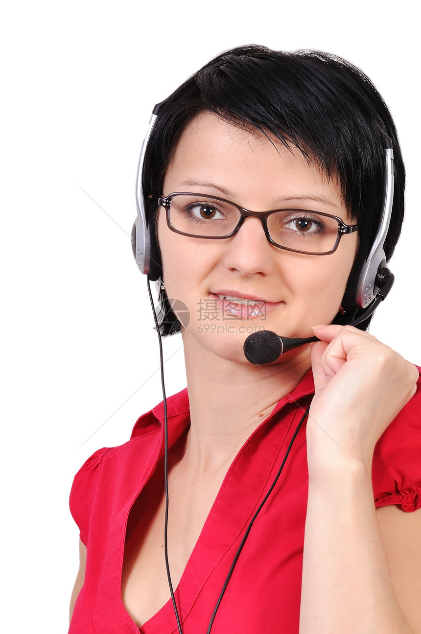 操作员快乐商业顾问工人中心商务女性女士人士通讯图片