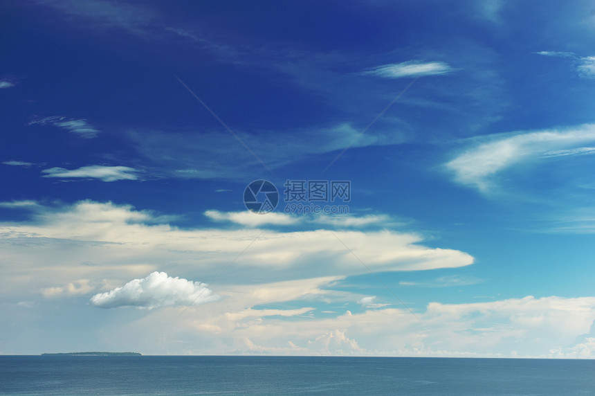 海上天空边缘海岸线假期旅行热带蓝色地平线海景海洋风景图片