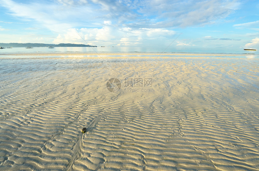 低潮潮荒野边缘海岸线海洋海景地平线风景海浪热带沙丘图片