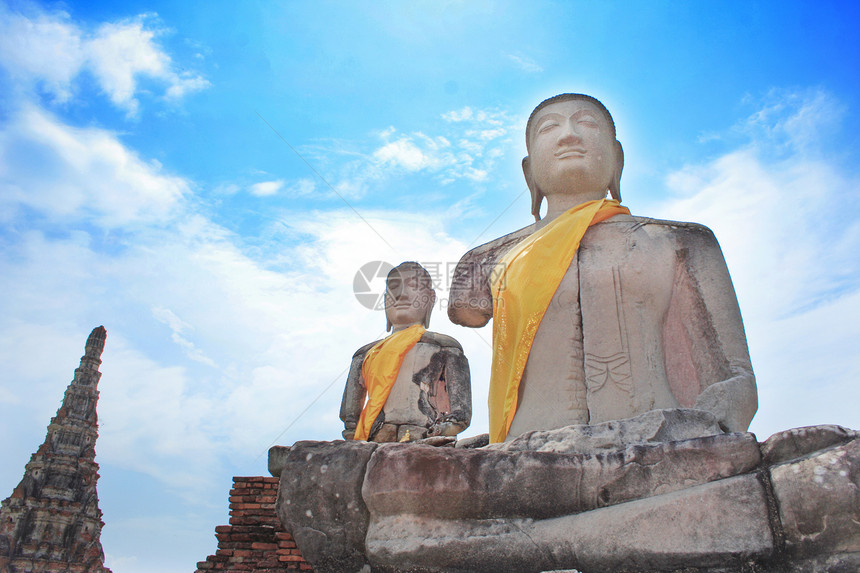 泰国Ayutthaya老齐阿姆佛陀(教科文组织文字遗产)图片