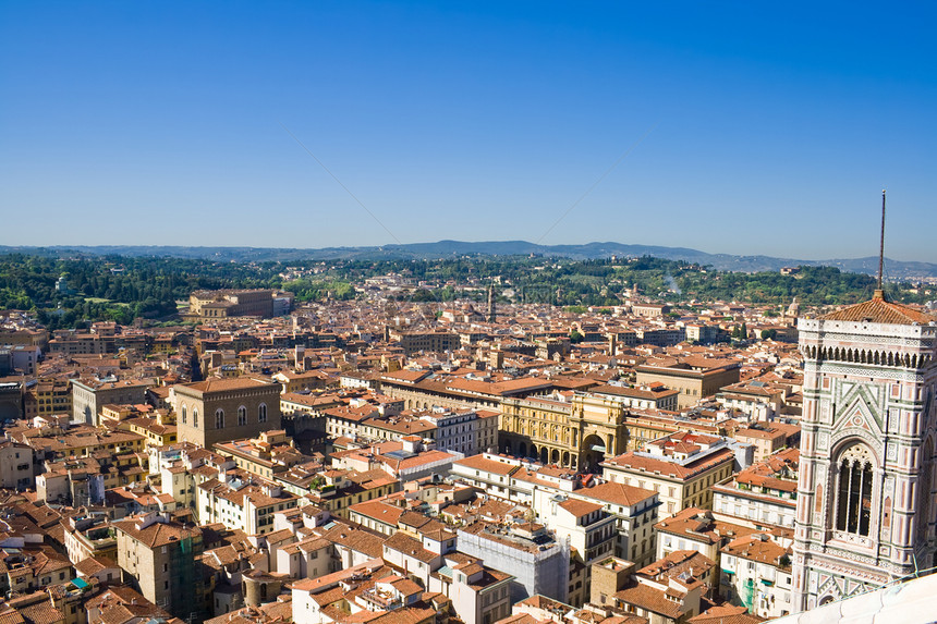 佛罗伦萨旅游场景假期地标反射文化阳光太阳全景旅行图片