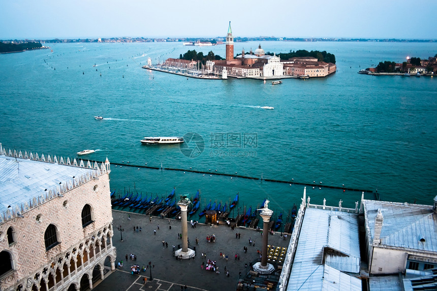 威尼斯建筑运河胰岛大教堂教会地平线城市旅游地标渠道图片