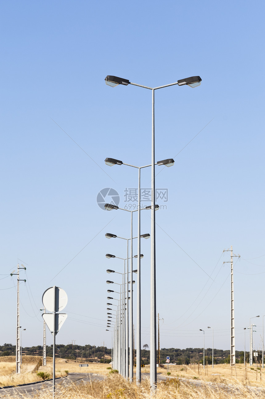 街灯灯柱照明金属团体街道邮政路灯公园工业天空图片