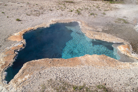 美国怀俄明黄岩国家公园喷泉重量星星火山水池活力沸腾地热背景图片