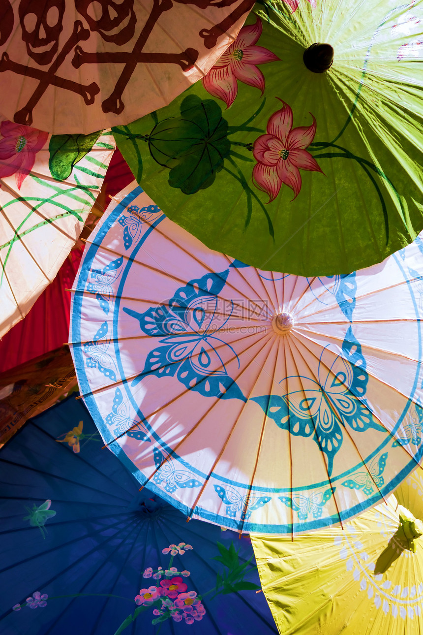 亚伞式手工业景点墙纸紫色艺术品展示收藏蓝色遮阳伞绘画图片
