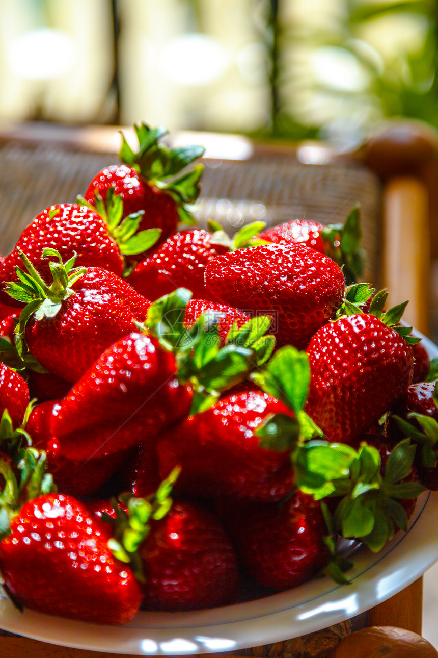 草莓甜点种子养分果汁美食水果营养果味早餐宏观图片