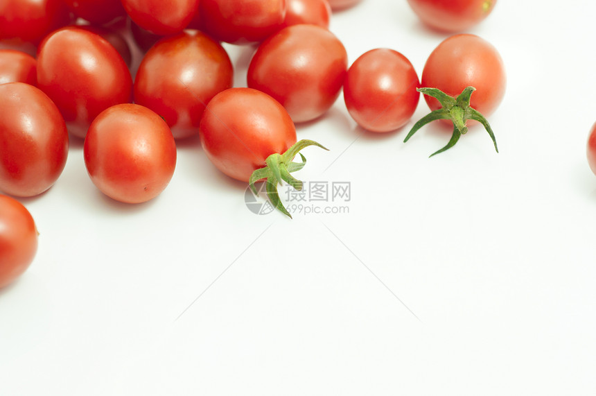 新鲜番茄背景有机食品红色白色蔬菜宏观红柿沙拉活力食物香菜图片