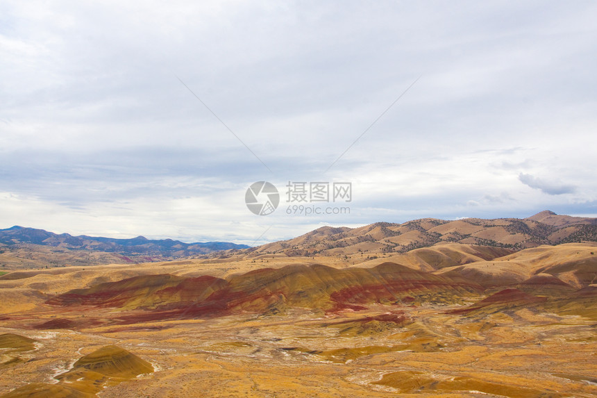 油漆山丘土地红色悬崖峡谷石层岩石化石水平山岗图像图片