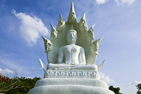出家巨大的白雕像佛佛风景区古董雕塑灵魂智慧尊敬塑像亚裔信仰崇拜背景