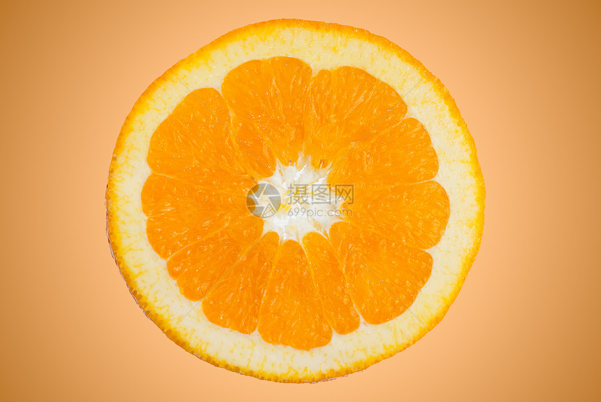橙片橙子圆圈白色热带宏观美食种子茶点活力水果图片