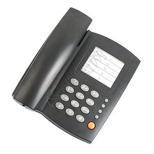 黑色电话电缆塑料技术嗓音讨论白色全球会议固定电话商业背景图片