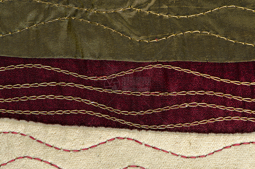 红布纹理织物皱纹纺织品折痕材料红色皮棉起球床单被单图片