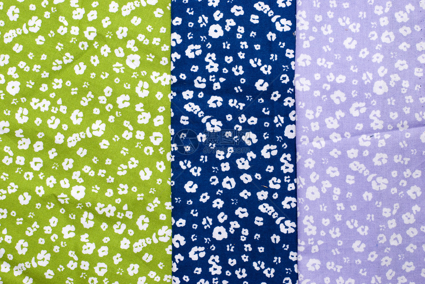 织物结构花朵绿色紫色工艺蓝色缝纫图片