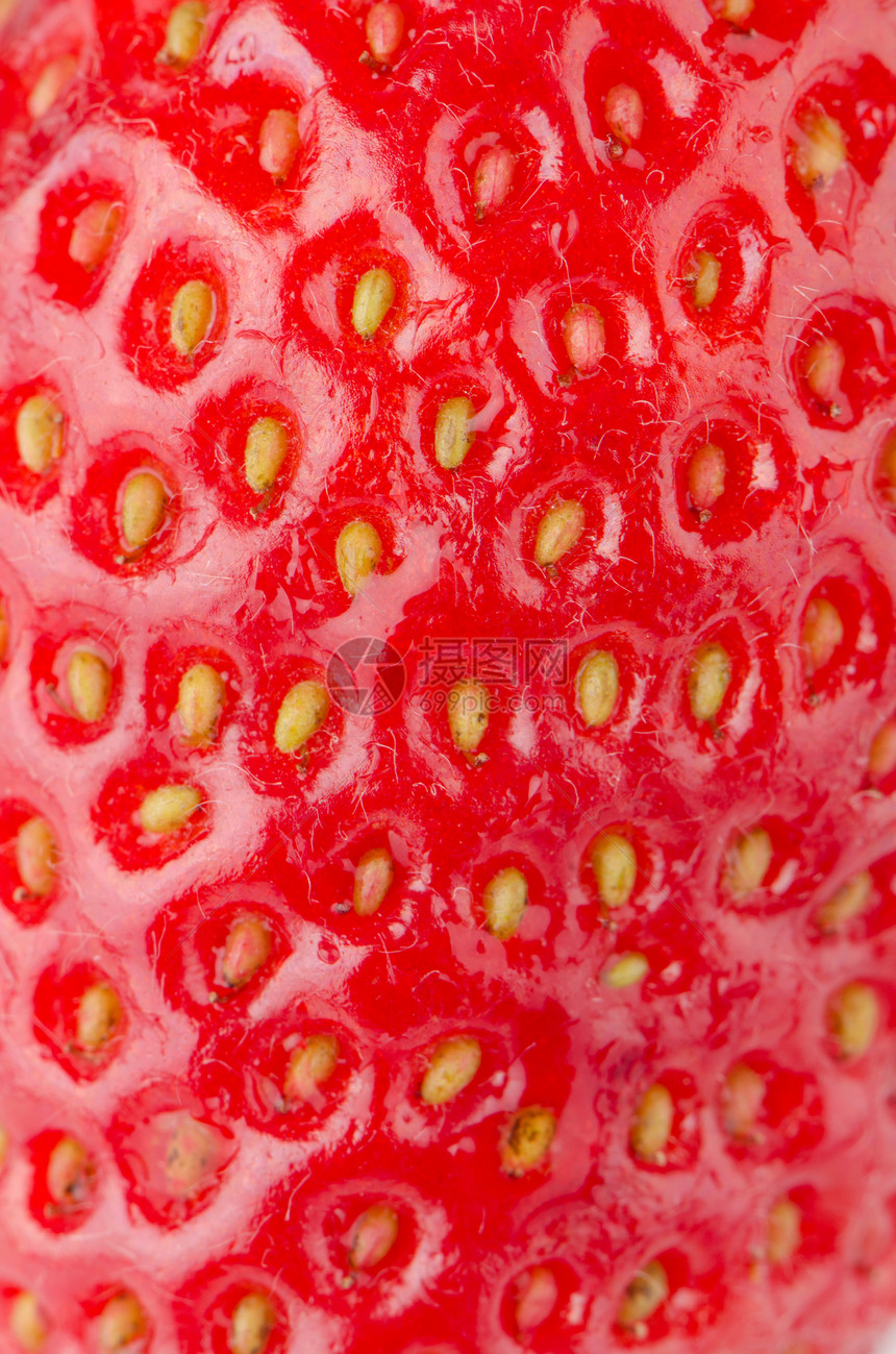 草莓纹理的宏植物群水果植物红色种子浆果宏观杂货店黄色图片