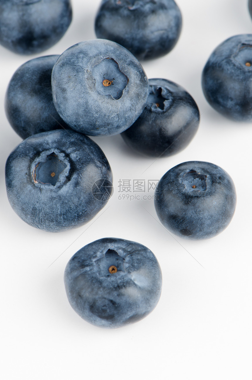 新鲜蓝莓组营养甜点浆果小吃宏观水果饮食蓝色团体图片