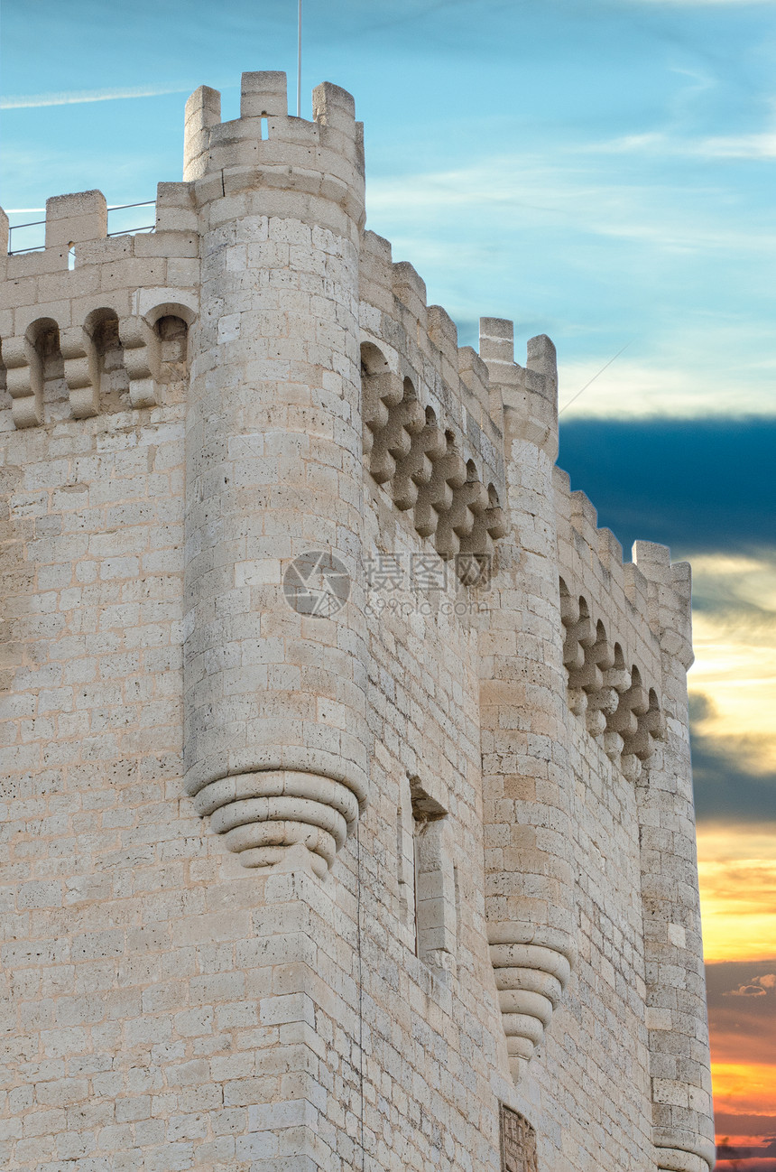 西班牙佩纳菲埃尔城堡石塔堡垒建筑学石头旅行白色历史性历史旅游入口建筑图片
