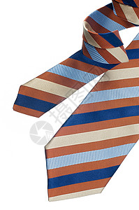 橙 黄色和蓝色条纹带式领带背景图片