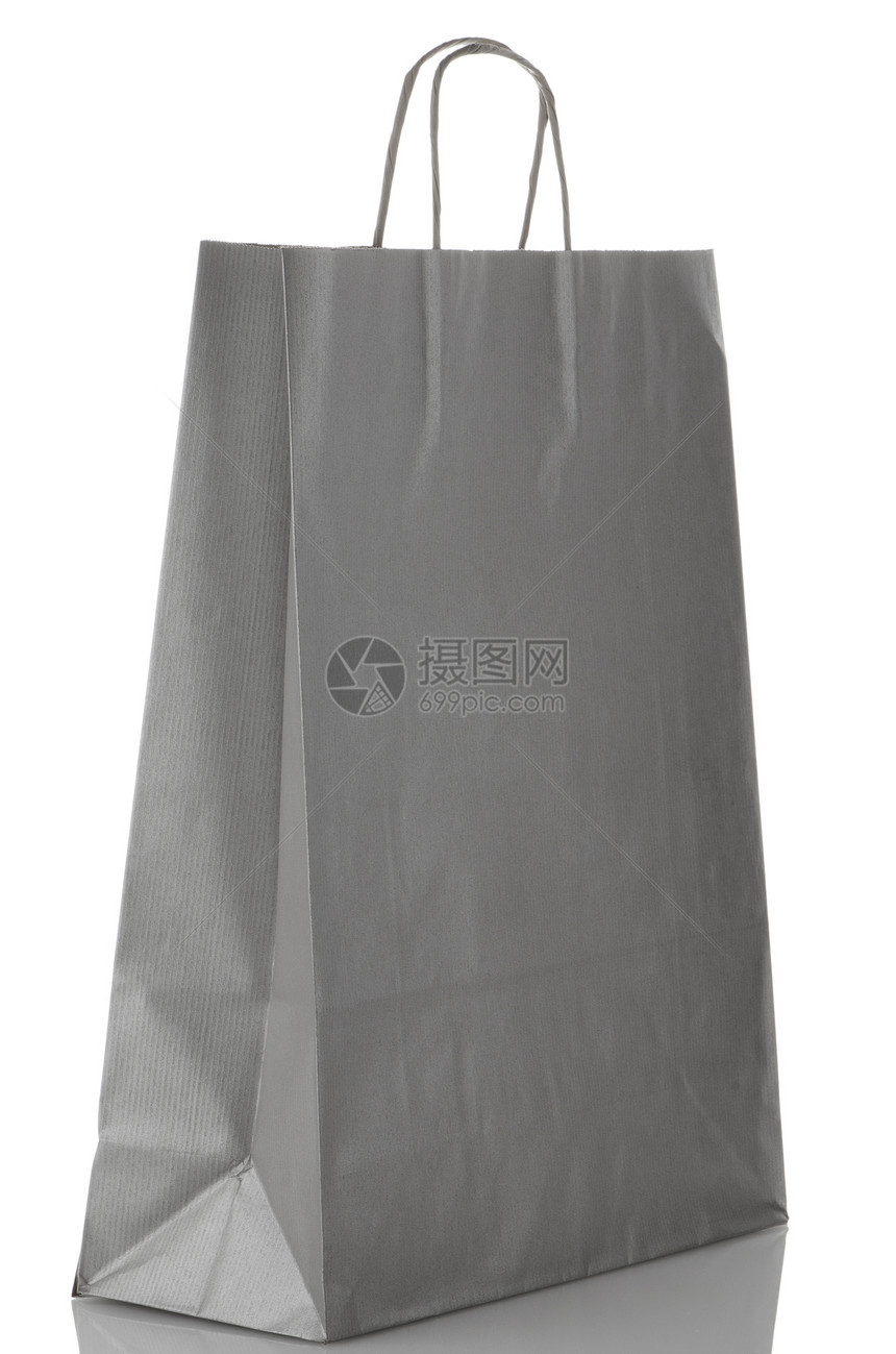 灰色纸袋白色销售购物展示工艺礼物礼品袋市场购物者解雇图片