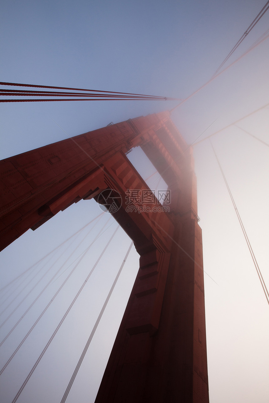 金门大桥纪念碑工程悬崖基础设施薄雾历史历史性吸引力地标巡航图片