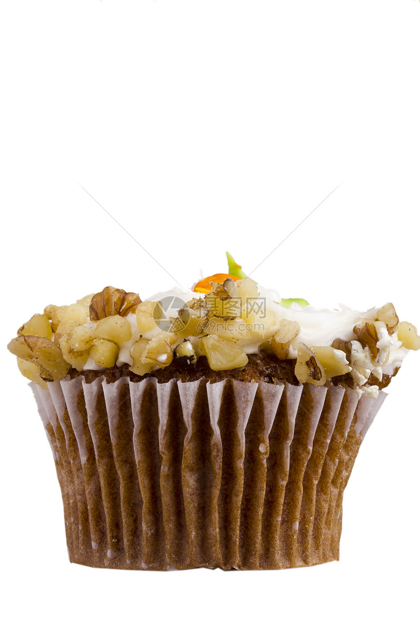 胡萝卜蛋糕奶油美食食物面包小吃饮食糕点蛋糕装饰坚果图片