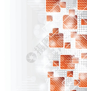 对折页小册子设计业务传单的抽象方形空空白背景页插图高科技墙纸橙子广告公司框架创造力商业推介会插画