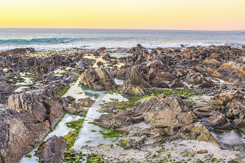 南非的大西洋海岸 海洋和太平洋海岸天空海岸自然岩石蓝色波浪图片